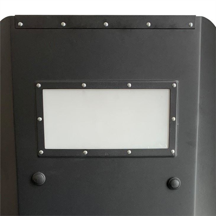 Police Aluminum Anti Riot Shield Military Equipment With A Visor